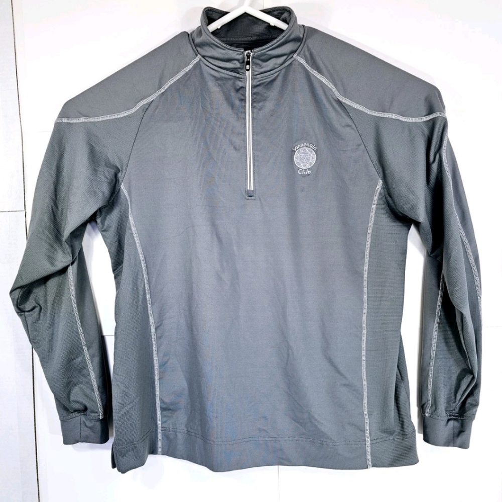 FootJoy FJ Mens Size Large 1/4 Zip Pullover Sonnenalp Golf Gray Long Sleeve